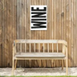 Vintage - Japandi - Wine - Decoratie Tuinposter op houten frame 2 cm dik klein -sfeer4