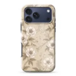 Bloemen - Patroon - Beige Toughcase MagSafe Apple iPhone 17 Pro Max klein -3d