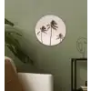 Palmbomen - Zonsondergang - Roze Wandcirkel kunststof plaat 5mm dik klein -sfeer3