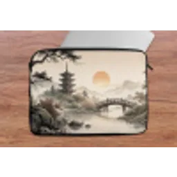 Azië - Landschap - Kleurrijk laptophoes neopreen klein -tafel