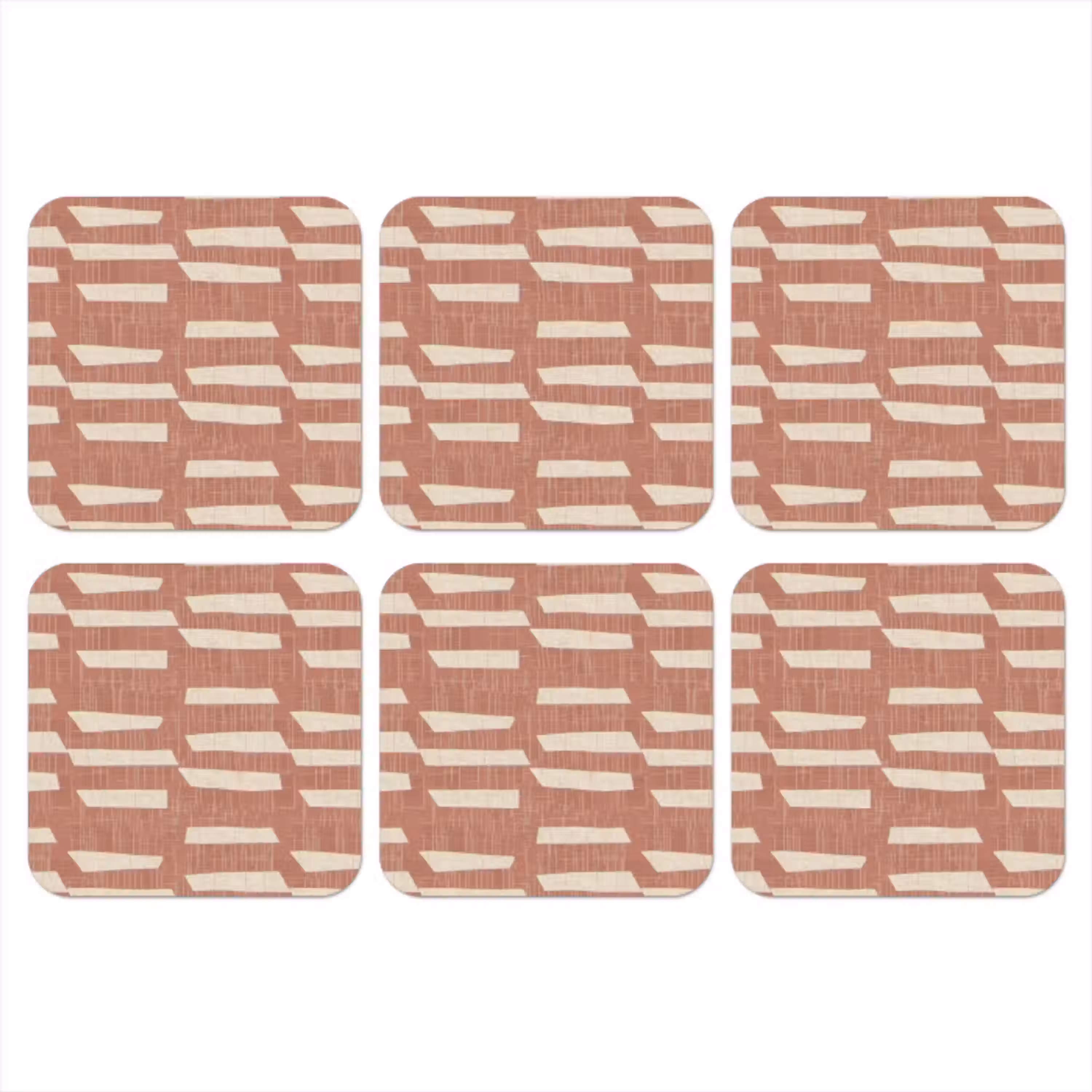 Terracotta - Abstract - Textuur - Patroon onderzetter kurk middel 366 -3d