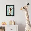 Giraffe - Illustratie - Bruin - Minimalistisch fotolijst zwart zonder passe partout klein -usfeer4_kinderkamer