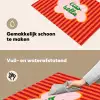 Ciao bella - Tekstwolk - Strepen - Oranje Inductie beschemer met haakjes klein -ky-schoon-nl