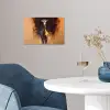 Giraf - Bruin - Abstract - Geschilderd poster papier klein -sfeer3