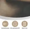 Gezicht - Vrouw - Zwart - Abstract Akoestische PET Vilt - Rond klein -closeup_NL
