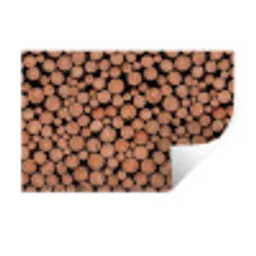 Houtblokken - Textuur - Patroon - Bruin - Rustiek Muursticker klein -3d