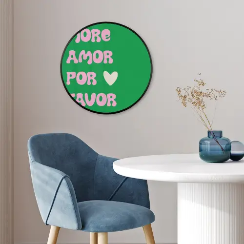 Amor - Valentijn - Groen - Tekst Fotolijst rond zonder passe partout klein -sfeer2