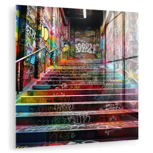 Trap - Graffiti - Kleuren - Kunst plexiglas 5mm klein -zzzproduct_nieuw