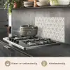 Patroon - Driehoek - Blauw - Grijs keuken achterwand spatscherm klein 900 -usp_NL