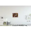 Abstract - Patroon - Rood textielposter latten blank klein -kinderkamer
