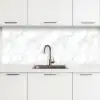 Minimalistisch - Wit - Grijze aders keuken achterwand 2 middel 871 -3d