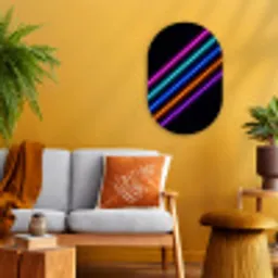 Esthetiek - Retro - Neon Wandcirkel Ovaal Forex klein -sfeer4