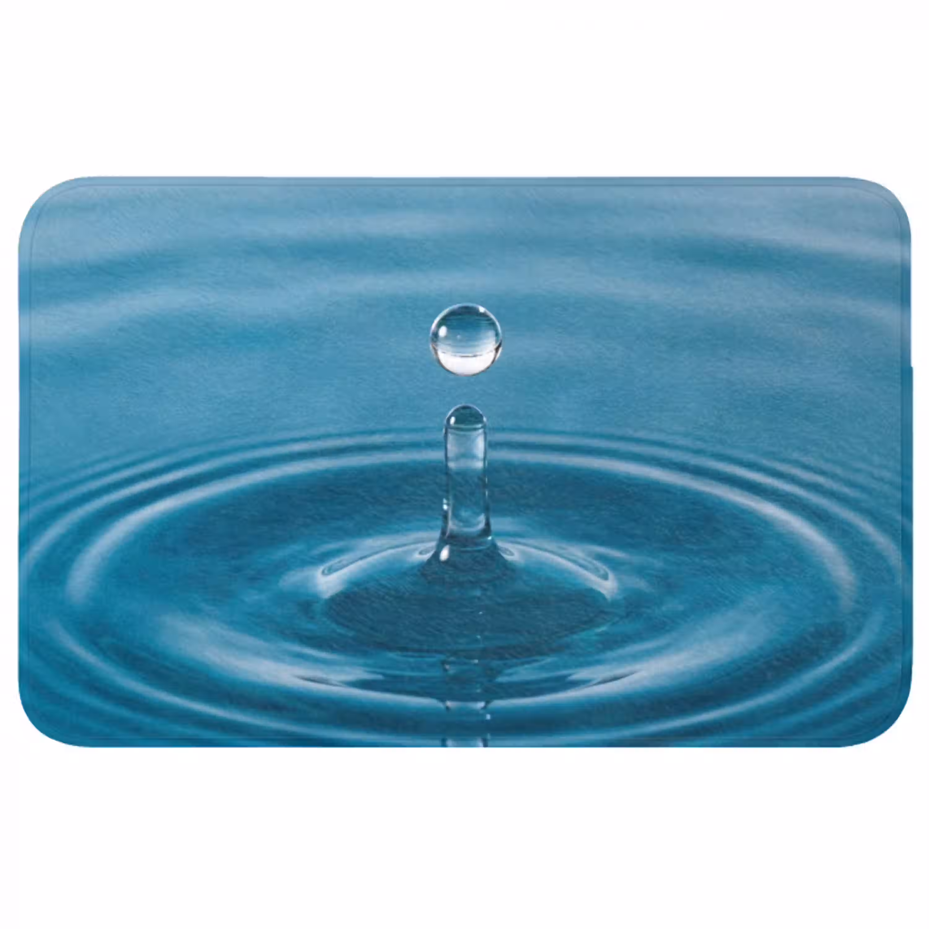 Waterdruppel - Water - Oppervlakte Badmat middel -3d