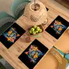 Kat - Graffiti - Kleurrijk - Wafel - Eten Placemat vinyl groot -zzsfeer5_Kitchenyeah-website