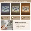 Bladeren - Abstract - Goud - Blauw Light Box met kabel (Tafellamp) klein -USP_lichtkleurNL