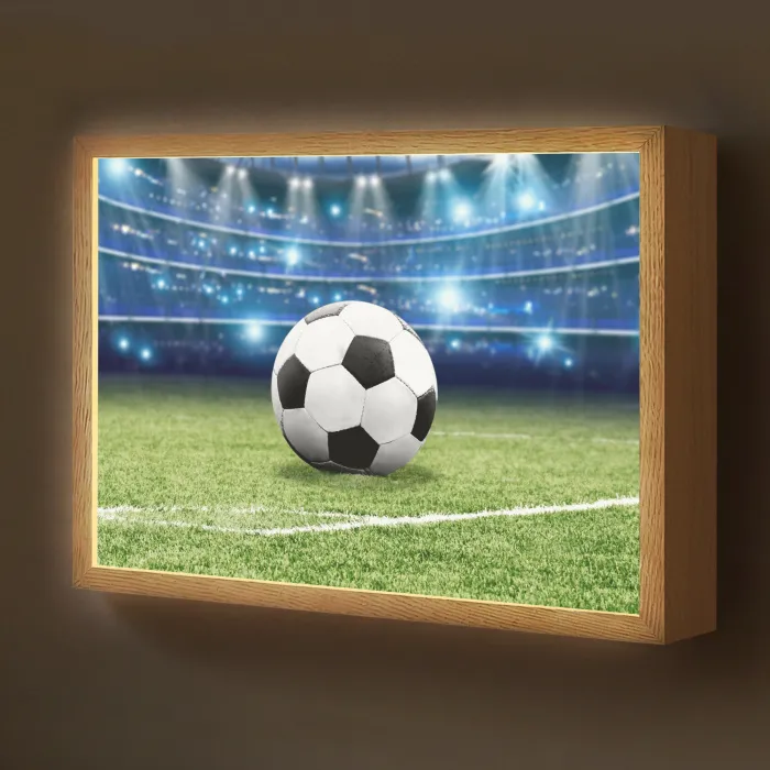 Voetbal - Stadion - Bal - Jongens Light Box met batterij (Wandlamp kind) middel -z3d_website