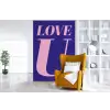 Love - Blauw - Valentijn fotobehang vinyl groot -stoel