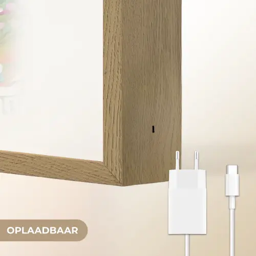 Bloemen - Kleuren - Boeket - Natuur Light Box met batterij (Wandlamp) middel -USP_websiteoplaadbaarNL
