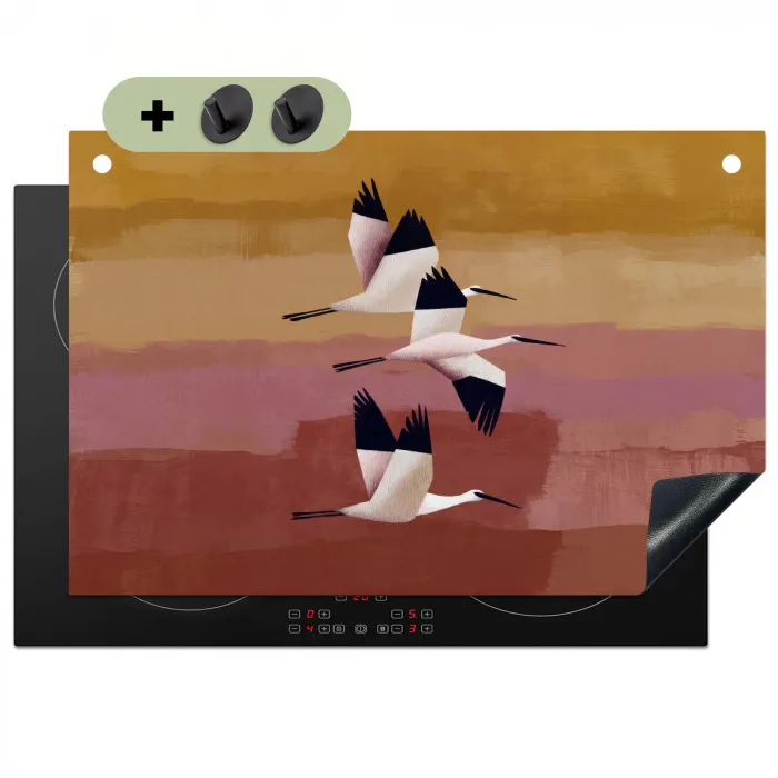 Vogels - Snavel - Abstract Inductie beschemer met haakjes klein -3d