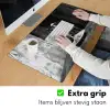 Geit - Bord - Spaghetti - Zwart Wit Muismat XXL klein -sfeer3