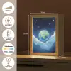 Planeet - Wolken - Sterren - Blauw Light Box met kabel klein -USP_NL