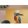 Ijsvogel - Pilaar - Koksmuts - Vogel muismat rubber klein -closeup