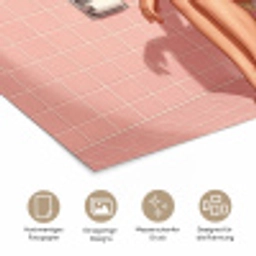 Roze - Retro - Vrouw poster papier klein -tcloseup_DE