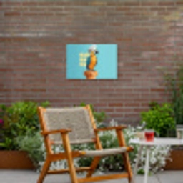 Papegaai - Koksmuts - Quote - Neon Tuinposter op houten frame 2 cm dik klein -sfeer3