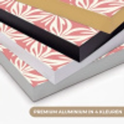 Roze - Bloemenmotief - Wit - Modern Textielframe zwart klein 947 -USP_kleurenNL
