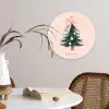 Christmas Season - Kerst - Kerstboom - Roze Wandcirkel kunststof plaat 5mm dik klein -sfeer4