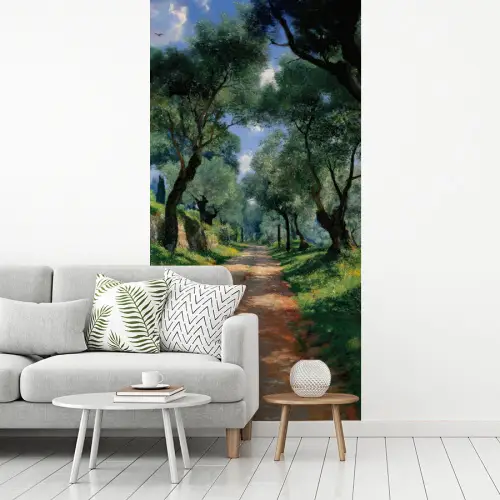 Pad - Bomen - Schaduw - fotobehang vinyl groot -woonkamer