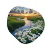 Beekje - Landschap - Margriet Wandcirkel Organisch Plexiglas middel -3d