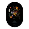 Zonnebloemen - Boeket - Kleurrijk Wandcirkel Ovaal Glas middel -3d