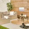 Marmerlook - Grijs - Goud - Chic - Marmer tuinposter los doek klein -sfeer4