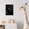 Hert - Zwart - Portret - Gewei - Dieren fotolijst zwart zonder passe partout klein -usfeer4_kinderkamer