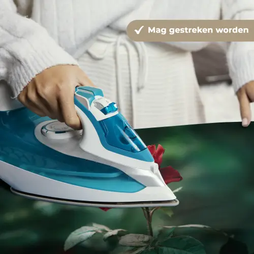 Roos - Bladeren - Dieprood Wandkleed katoen klein -sfeer9