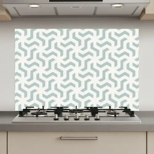 Patronen - Abstract - Groen - Geometrie keuken achterwand spatscherm klein 900 -3d_website