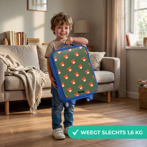 Tijger turbulentie Kinderkoffer - Blauw klein -sfeer2_NL