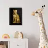 Panter - Realistisch - Bruin fotolijst zwart zonder passe partout klein -usfeer4_kinderkamer