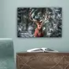 Hert - Winter - Sneeuw - Bos - Natuur - Dier canvas 2cm klein -sfeer4