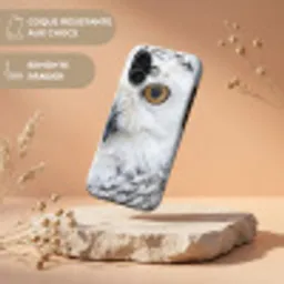 Sneeuwuil - Oog - Wildlife - Wit Toughcase MagSafe Apple iPhone 17 klein -USP_RandenV_FR