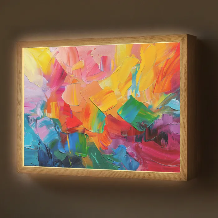 Abstract - Verflook - Modern - Kleurrijk Light Box met batterij (Wandlamp) middel -z3d_website