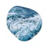 Golven - Oceaan - Blauw Wandcirkel Organisch Forex 3mm klein -3d