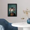 Geit - Hoorns - Kokskleding fotolijst zwart zonder passe partout klein -sfeer4