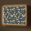 Botanisch - Bloemen - Blauw Light Box met batterij (Wandlamp) middel 907 -z3d_website