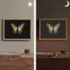 Vlinder - Kleurrijk - Speels Light Box met batterij (Wandlamp) middel -sfeer3