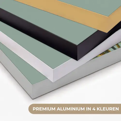 Bloemen - Geel - Bladeren - Structuur Textielframe zwart klein -USP_kleurenNL