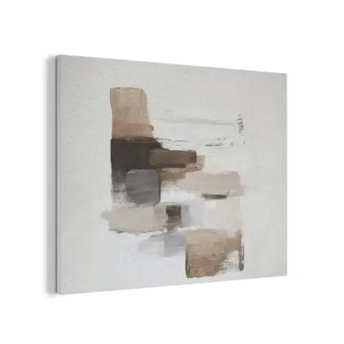 Penseelstreken - Balans - Beige - Bruin PET vilt klein -3d