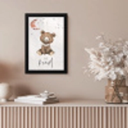 Spreuken - Be kind - Kinderen - Teddybeer - Waterverf fotolijst zwart zonder passe partout klein -sfeer5