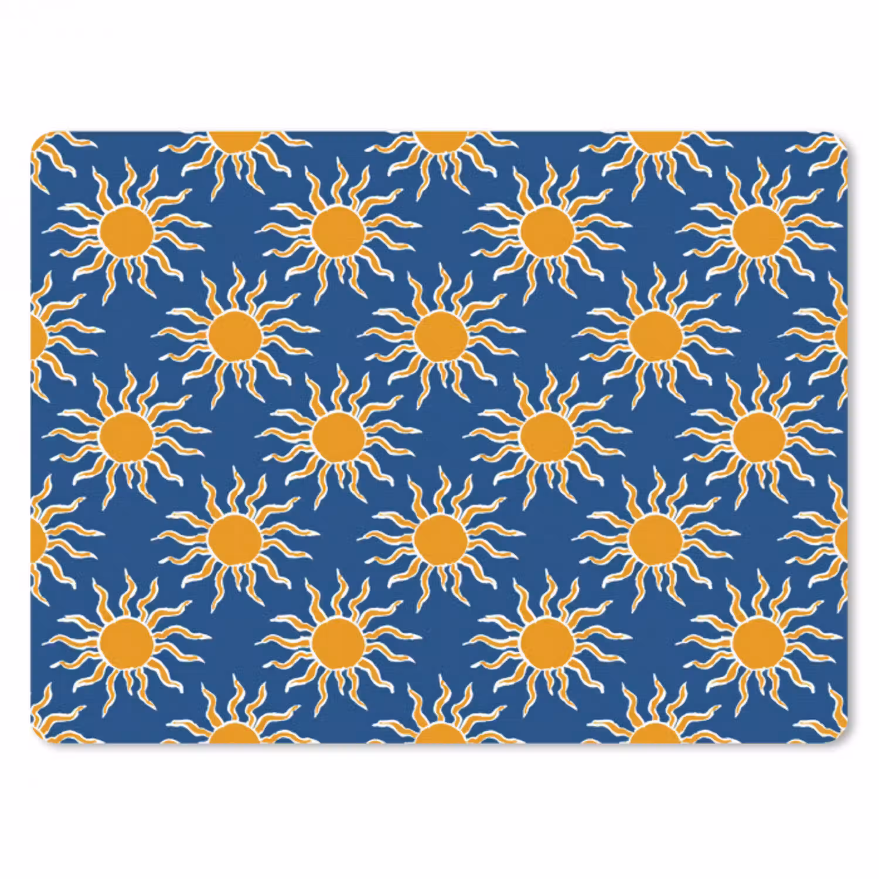 Zon - Patroon - Blauw muismat rubber klein 262 -3d